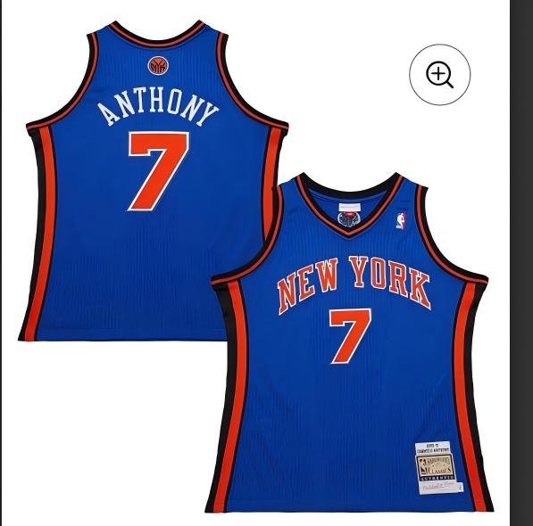 Men 2025 NBA New York Knicks #7 Anthony blue JERSEY(1)-0